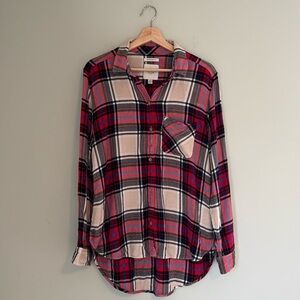 American Eagle boyfriend fit plaid button down